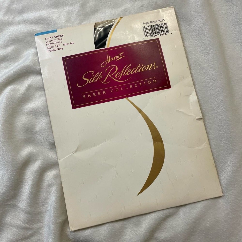Deadstock navy semi sheer tights
